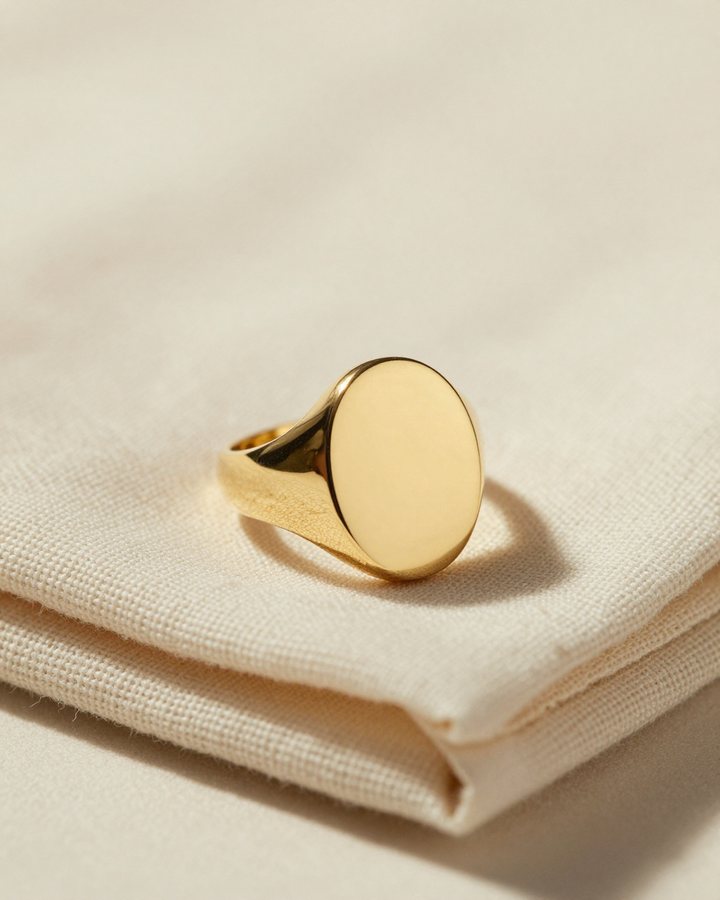 Gold signet ring