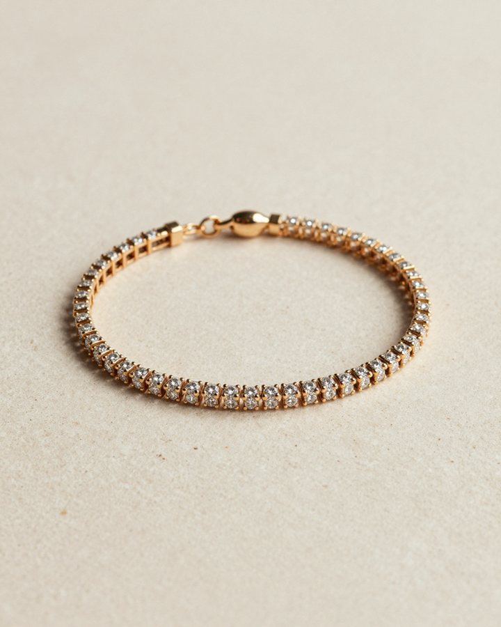Gold tennis bracelet